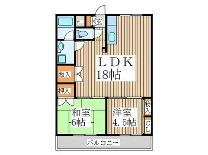 ビシクレッタ(2LDK/3階)の間取り写真