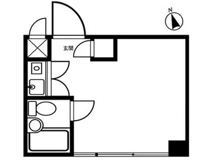 アルプスプラザ(ワンルーム/4階)の間取り写真
