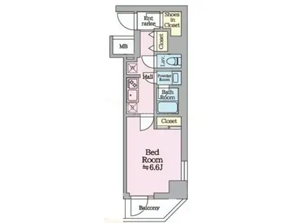 HYS KAMEARI(1K/2階)の間取り写真