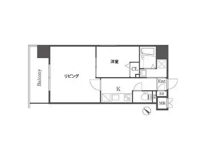 レブリアント天神東(1LDK/3階)の間取り写真