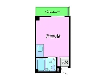 サンビーム長野(ワンルーム/2階)の間取り写真