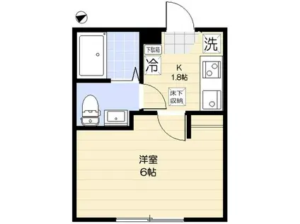 エクセラン本蓮沼I(1K/1階)の間取り写真