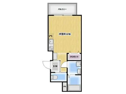 ヨコハママリオン(ワンルーム/3階)の間取り写真