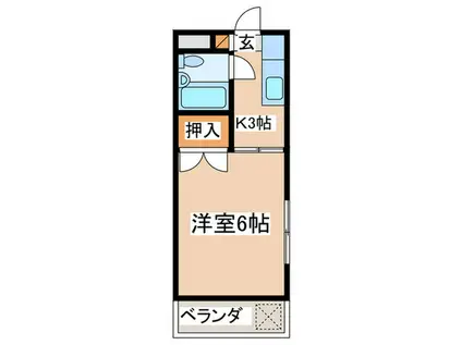 富士ハイツ(1K/2階)の間取り写真