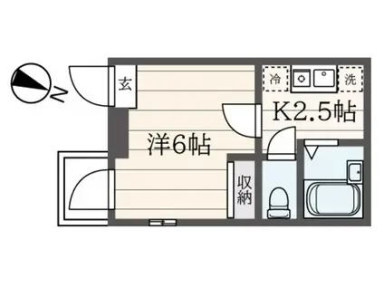 アークリバー根岸(1K/3階)の間取り写真