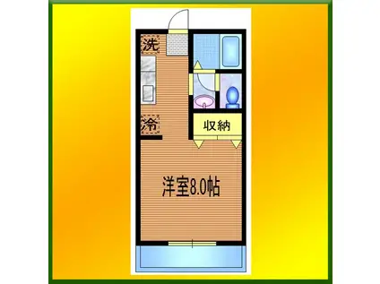 ジュネスII(1K/1階)の間取り写真