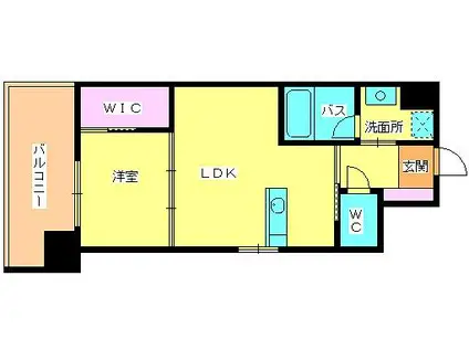 ALFACIO サウス FONTE(1LDK/9階)の間取り写真