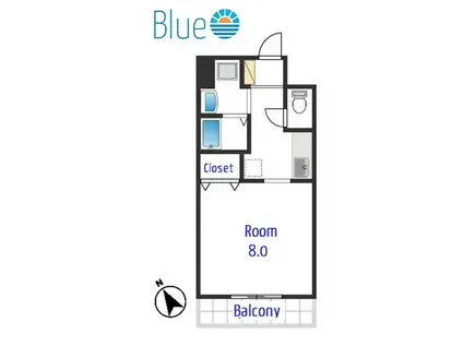 ストンフィールド湘南II(1K/3階)の間取り写真