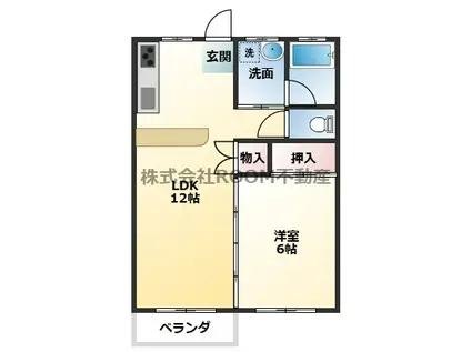 丸久第12コーポ A・B・C・D棟(1LDK/1階)の間取り写真