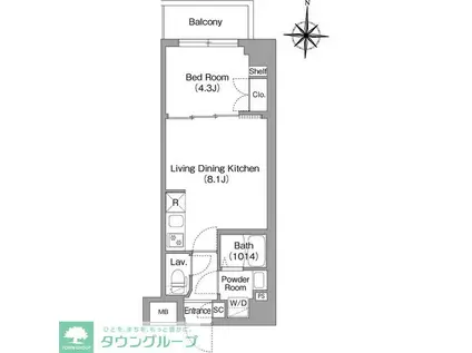 BPRレジデンス大島(1LDK/2階)の間取り写真