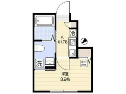 ソルナクレイシア久我山(1K/1階)の間取り写真