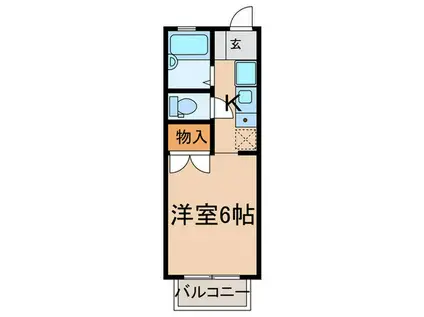 前山ガーデンコートA棟(1K/1階)の間取り写真