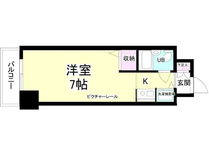 ジョイフル川崎弐番館(ワンルーム/5階)の間取り写真