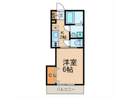 アカデミアコート北(1K/1階)の間取り写真