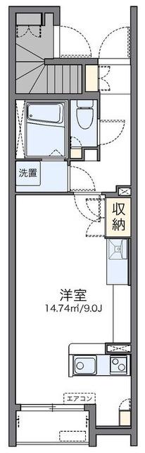 レオネクストボヌールH(ワンルーム/1階)の間取り写真