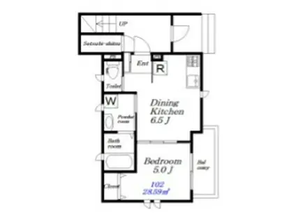 ヴィラ ヴァンシス(1DK/1階)の間取り写真