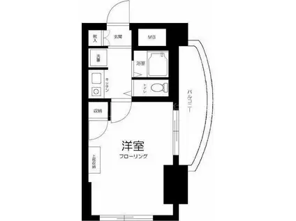 プレールアイディ大森II(1K/10階)の間取り写真