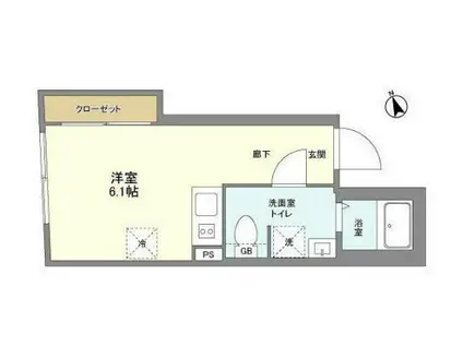 SPHERE YOYOGIUEHARA HILLTOP スフィア代々木(ワンルーム/2階)の間取り写真