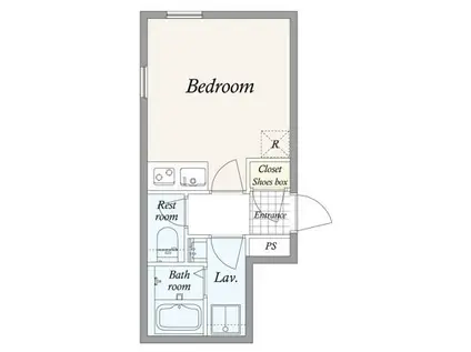 GRAN PASEO 島津山(ワンルーム/2階)の間取り写真