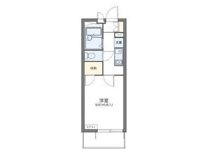 レオパレス長洲西通(1K/1階)の間取り写真