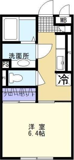RESPIRAR(1K/1階)の間取り写真