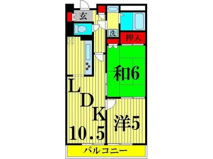 JTA綾瀬(2LDK/7階)の間取り写真