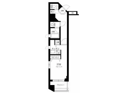 デュオスカーラ東日本橋(1K/10階)の間取り写真