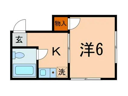 平野ビル(1K/3階)の間取り写真