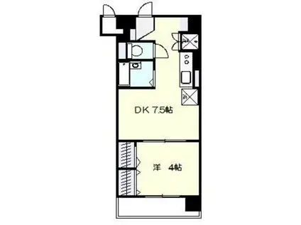 曳舟スカイハウス(1LDK/6階)の間取り写真