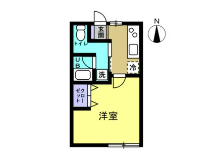 CASA AZALEA(1K/1階)の間取り写真