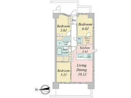 トラープランド蒼麗館(3LDK/3階)の間取り写真