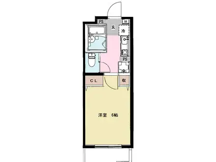 ベルメゾン北葛西(1K/3階)の間取り写真