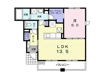 ハレ ウェリナ(1LDK/1階)の間取り写真