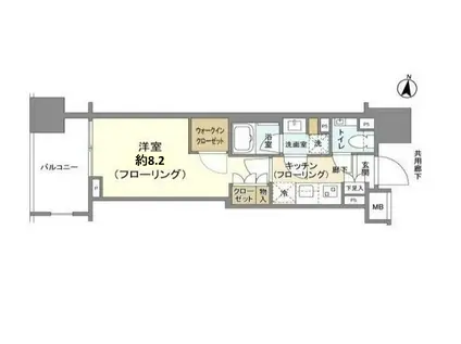 クレヴィア文京湯島(1K/5階)の間取り写真