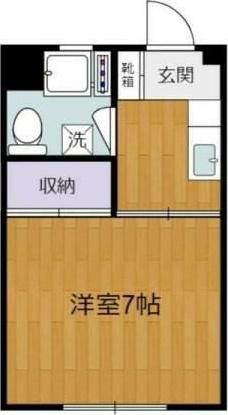 ロジュモン富貴(1K/1階)の間取り写真