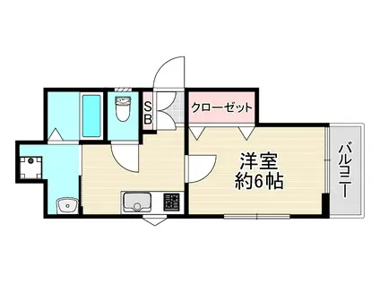 RK御崎公園(1K/1階)の間取り写真