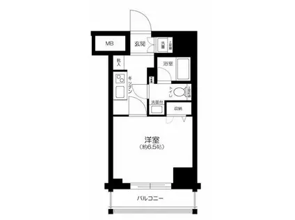 LEA横濱鶴見中央(1K/8階)の間取り写真