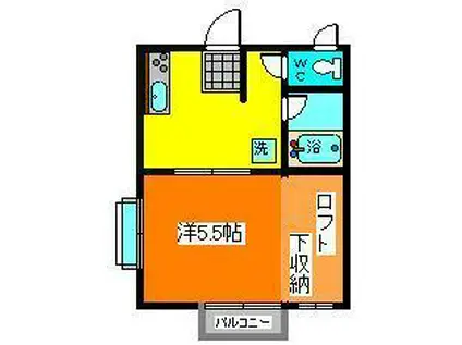 パークハイツ泉(1K/1階)の間取り写真