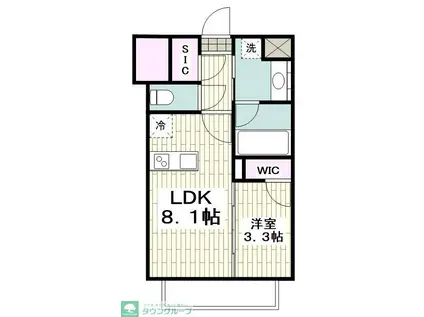パレステージ茅ヶ崎II(1LDK/6階)の間取り写真