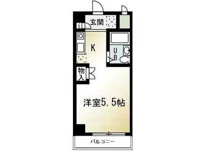 ライズイングサン朝霞台(ワンルーム/2階)の間取り写真