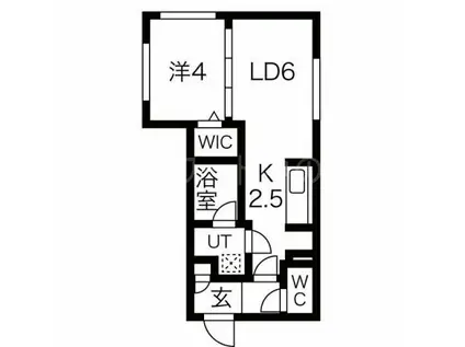 CASA CENTRO平岸(1LDK/1階)の間取り写真