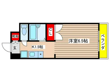 天白ハウスKII(1K/1階)の間取り写真