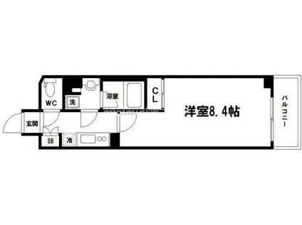 アスヴェル東本町II(1K/5階)の間取り写真