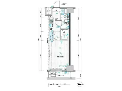 メインステージ武蔵関駅前II(1K/7階)の間取り写真