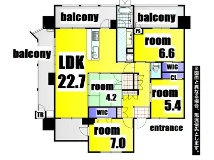 ベイトリア門司マリーズ(4LDK/8階)の間取り写真