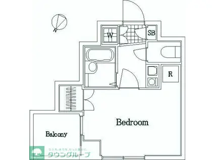 エービーシーステーションプラザ新宿中井(1K/7階)の間取り写真