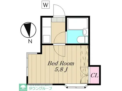 オレンヂハイツ(1K/2階)の間取り写真