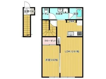 JERICHO B(1LDK/2階)の間取り写真