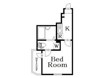 ヴェルデリア中野(1K/2階)の間取り写真