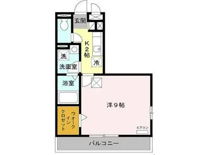 メゾンフォンテーヌ(1K/3階)の間取り写真